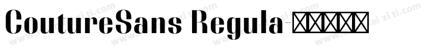 CoutureSans Regula字体转换